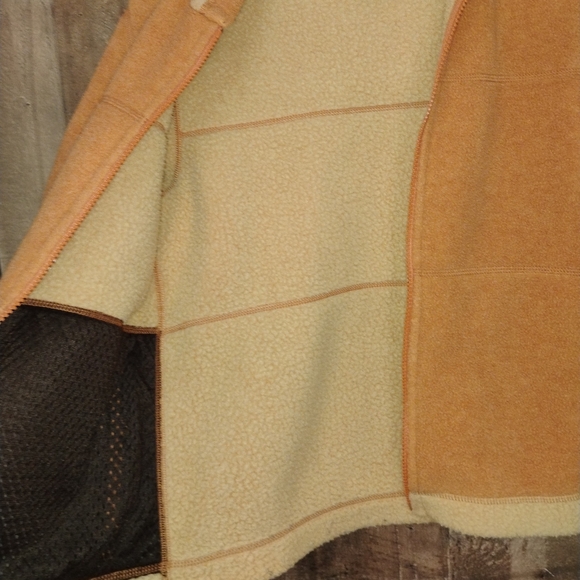 Patagonia Synchilla Burnt Orange Tan Fleece Full Zip-Up Jacket Womens XS - Picture 6 of 8